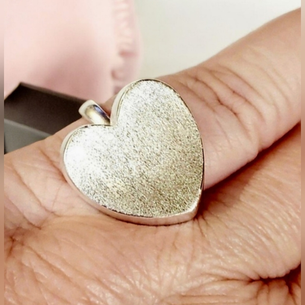 Womens Jewelry S925 Sterling Silver Heart Ring